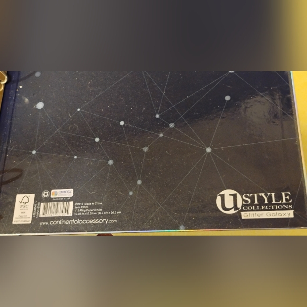 SILVER GLITTER 3 RING BINDER - Picture 3 of 4